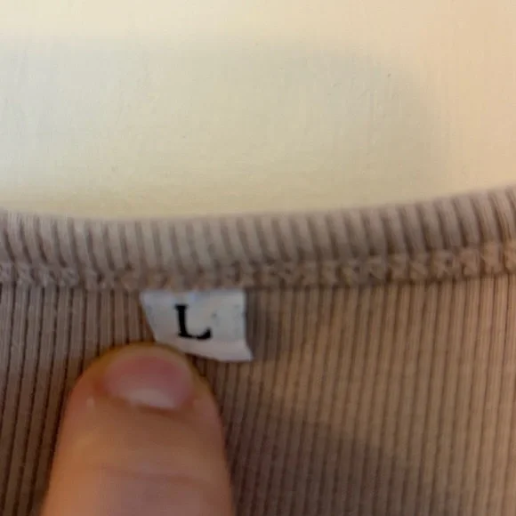 30 Tummy Tucker Classic Tan Sleeveless Racerback Thick Tank Top, L, Made in USA - Picture 3 of 4